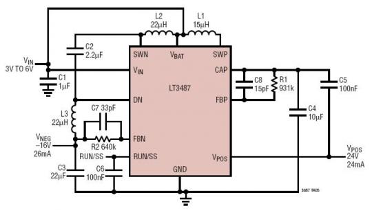 +24V  -16V LCD ƫѹ