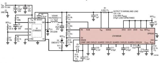 具虚拟远端采样功能的 12V 1.5A 降压型稳压器