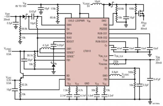  TFT-LCD  5V ѹ5V / 0.5A22V/20mA-10V/20mA3.3V/0.5A8V/80mA